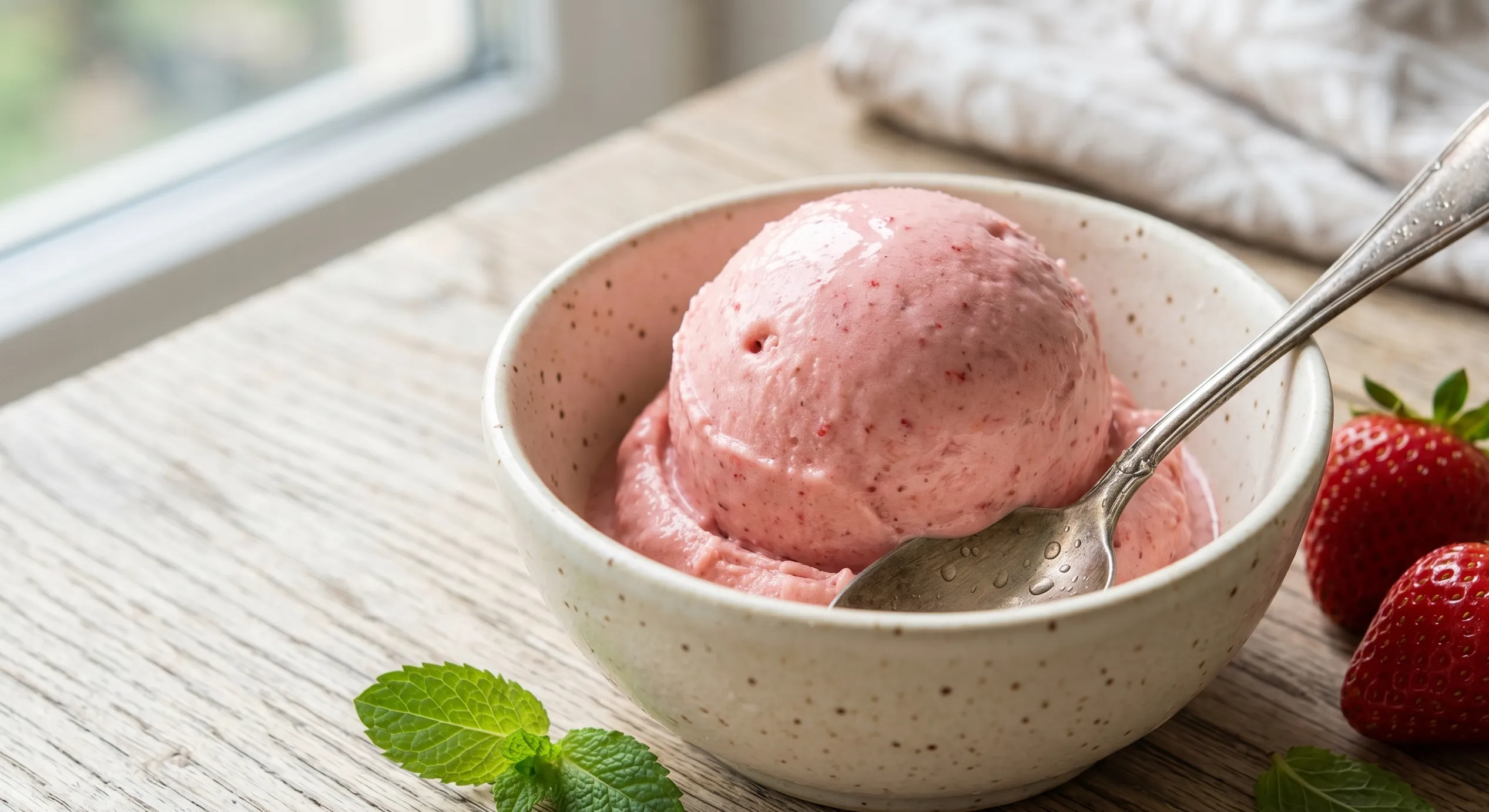 Cremiges Erdbeer-Traum Eis