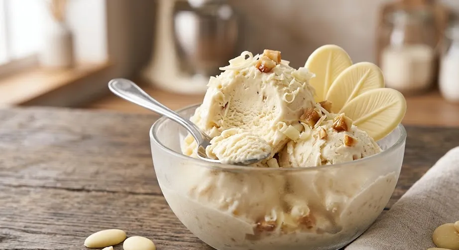Cremiges Weiße Schokolade Eis